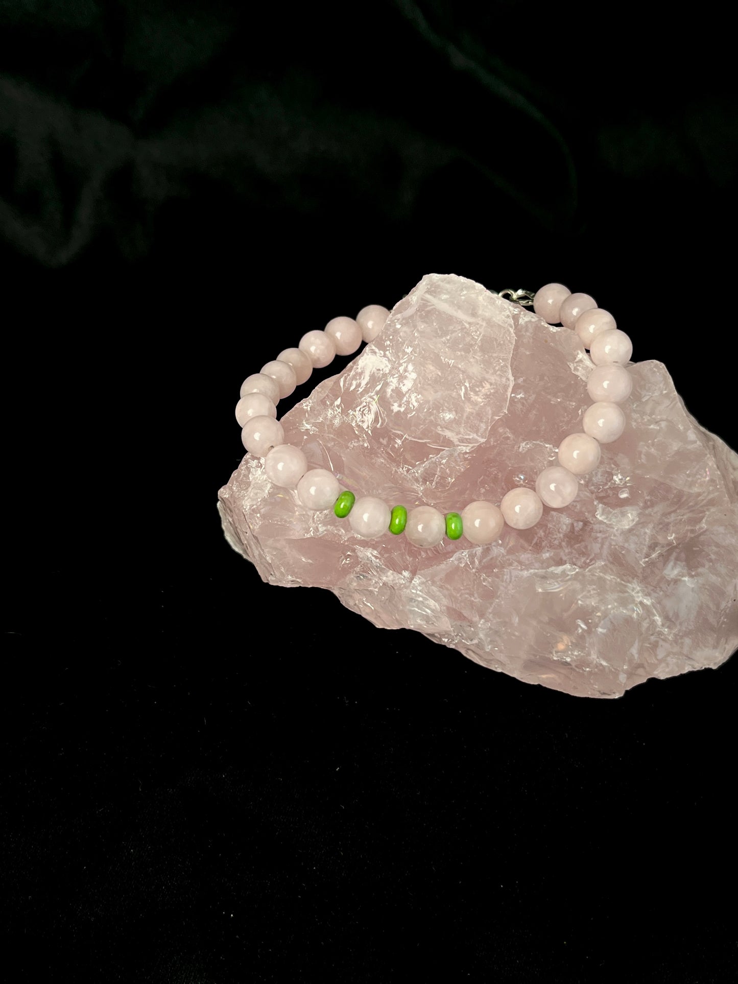 Handmade Pink Opal Bracelet – Sterling Silver with Turquoise Adjustable Healing Jewelry by LoveGem Studio