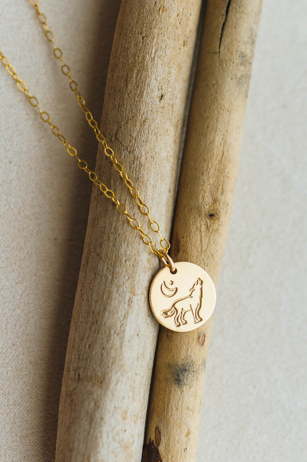Wolf Charm Necklace | 14k Gold Filled | LoveGem Studio image 1