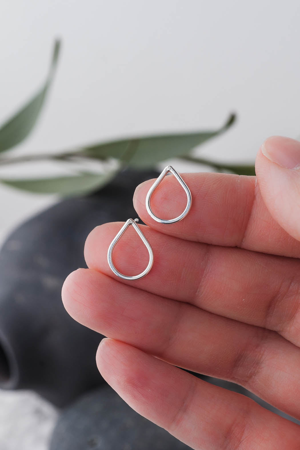 Nia | Teardrop Stud Earrings | LoveGem Studio image 4