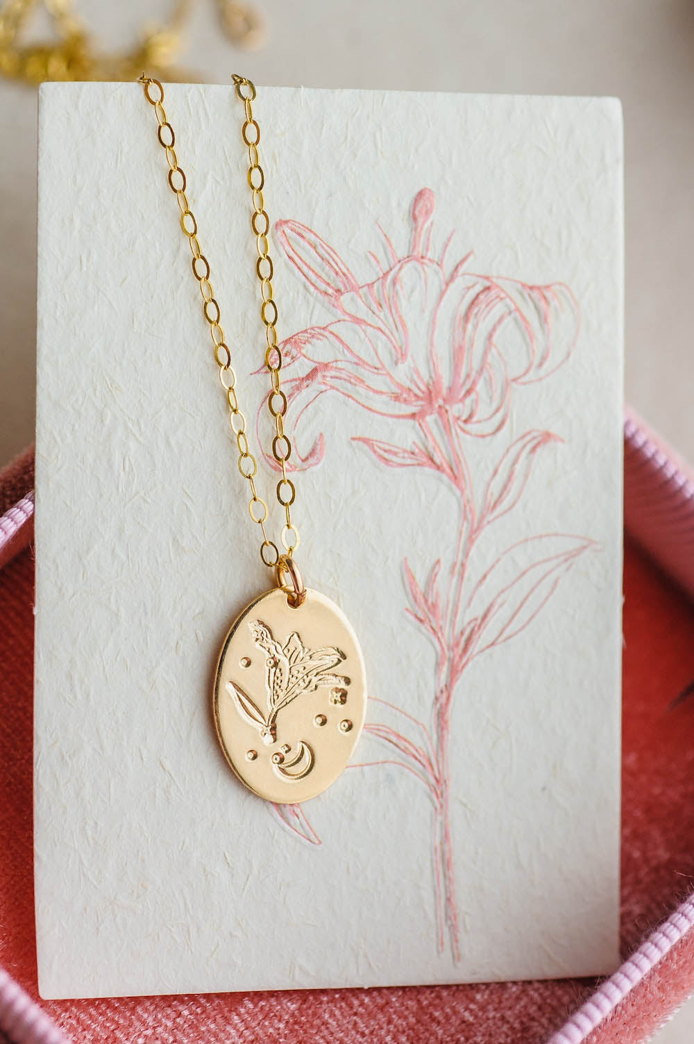 Lily Flower Charm Necklace | 14k Gold Filled | LoveGem Studio image 2