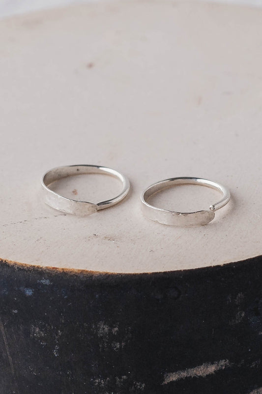 Maya | Forged Hoop Earrings | LoveGem Studio image 0