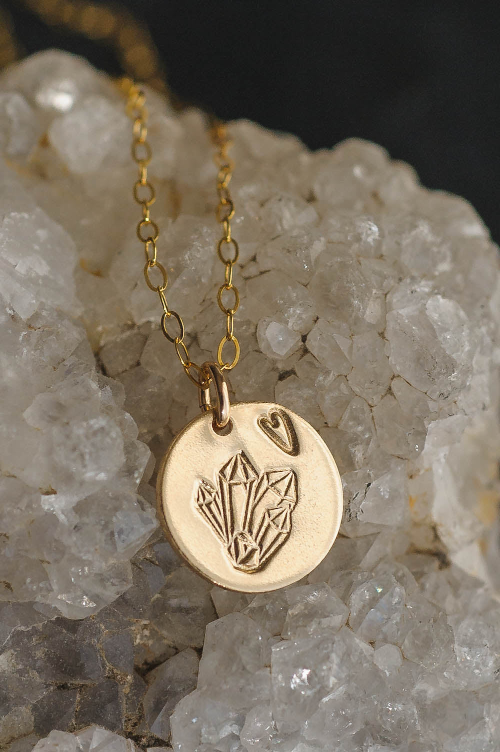 Crystal Heart Charm Necklace | 14k Gold Filled | LoveGem Studio image 0