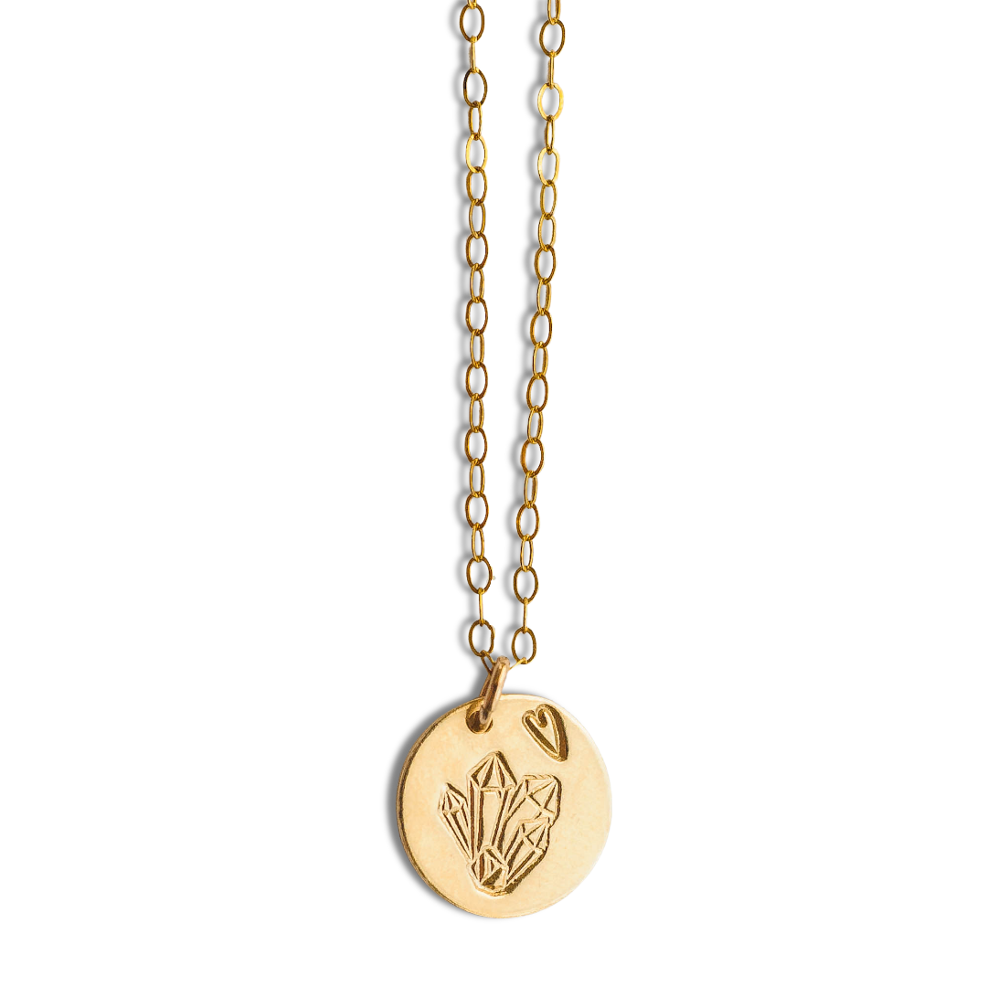 Crystal Heart Charm Necklace | 14k Gold Filled | LoveGem Studio image 7