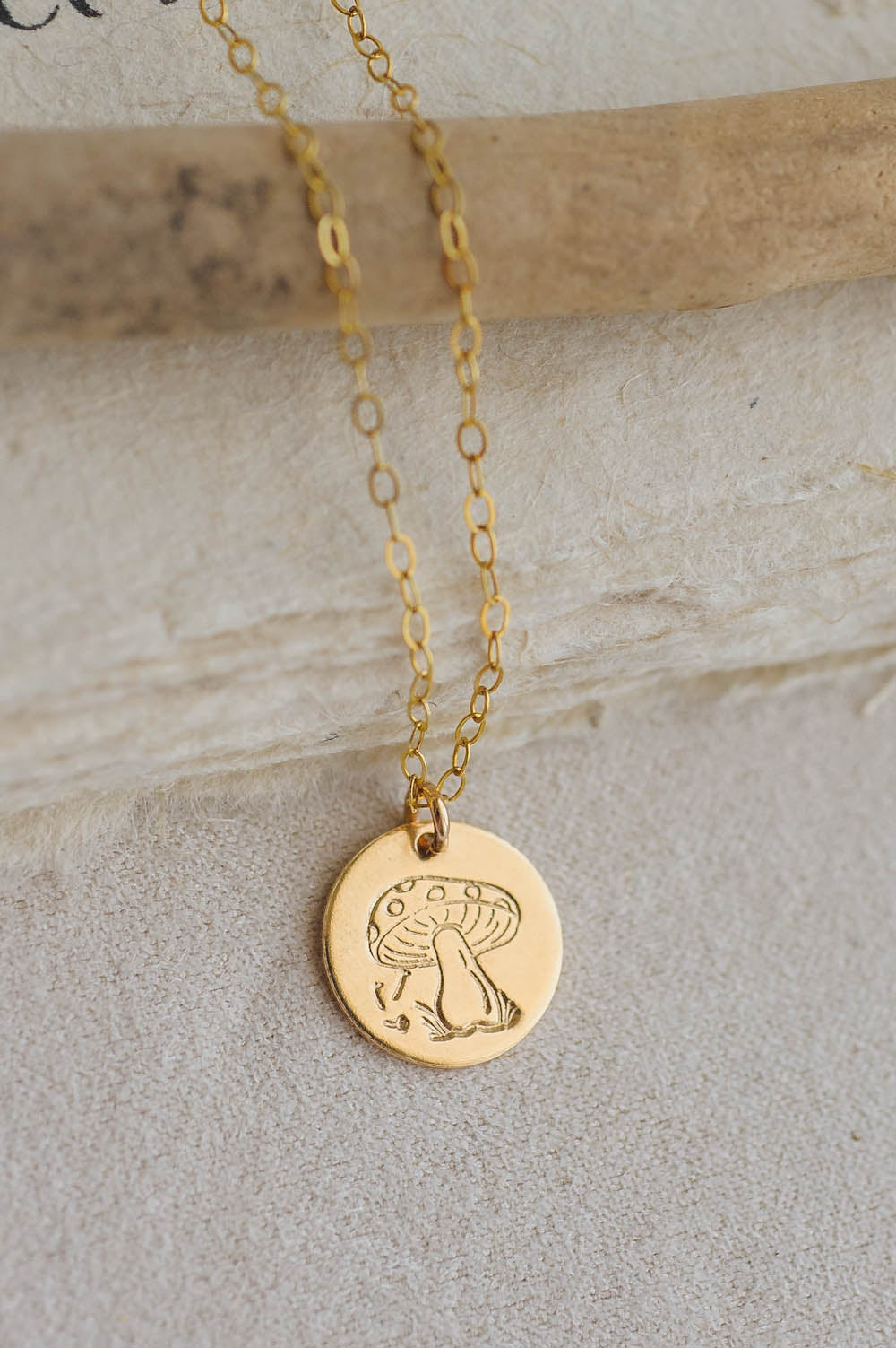 Mushroom Charm Necklace | 14k Gold Filled | LoveGem Studio image 4