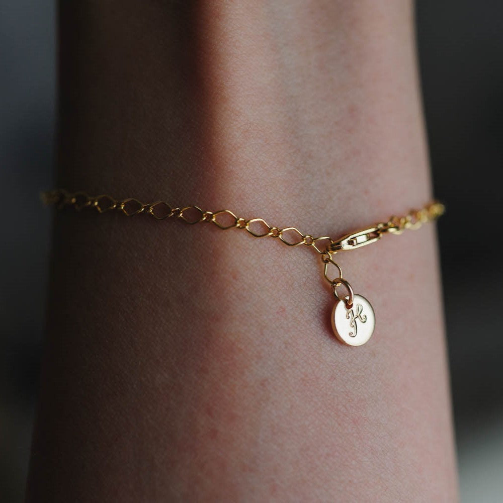 Initial Charm Bracelet | 14k Gold Filled | LoveGem Studio image 7