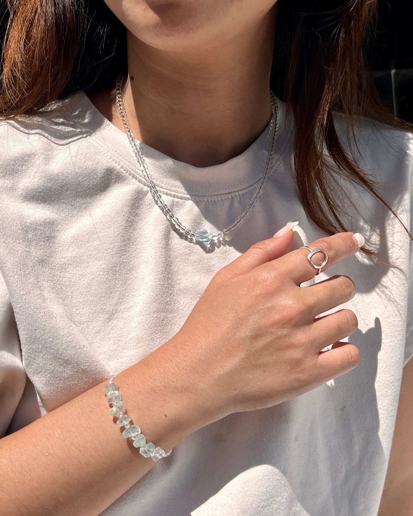 Artisan Fused Argentium Silver Ring – Unique Organic Shaped Jewelry