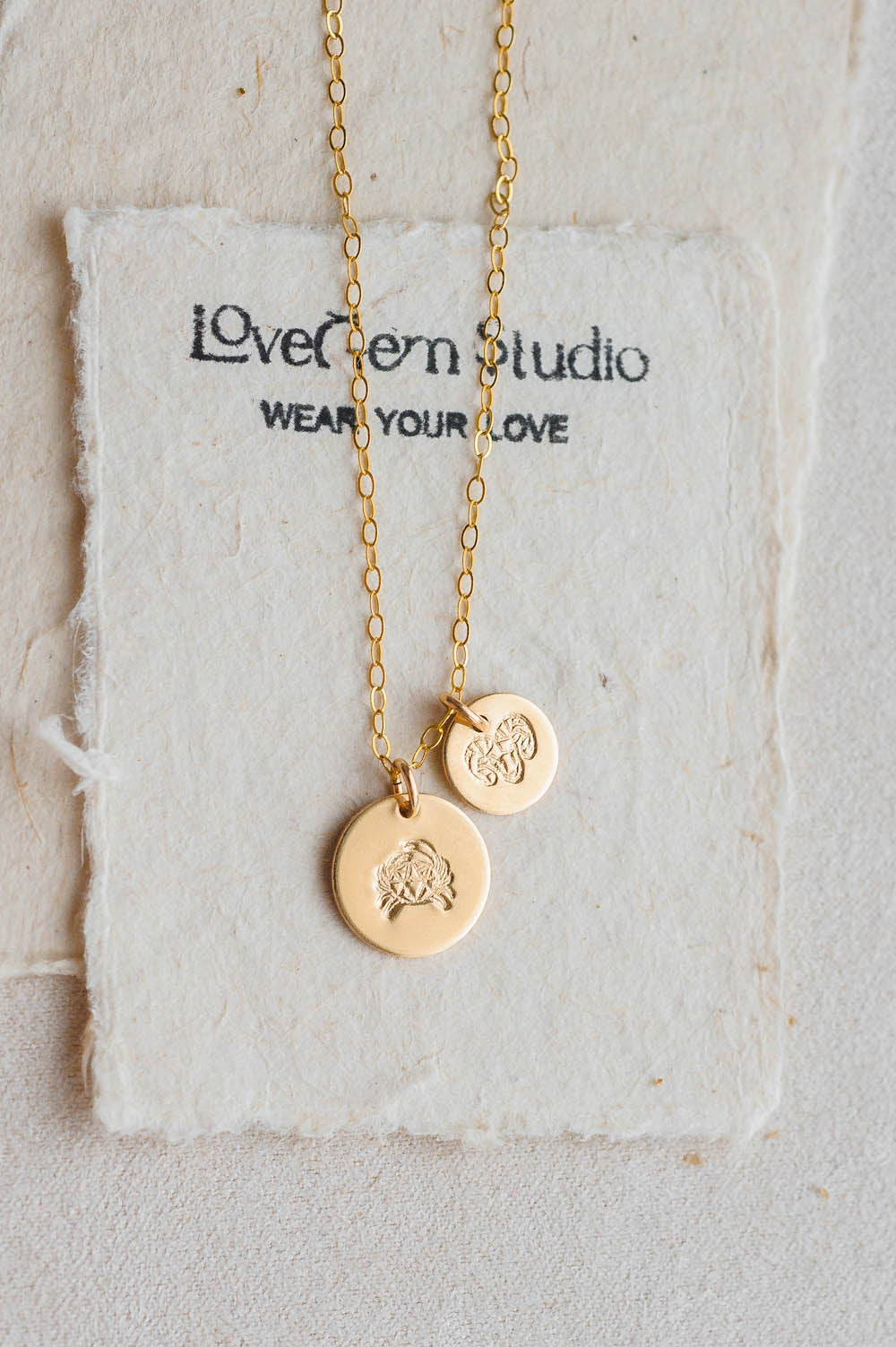 Zodiac Charm Necklace | 14k Gold Filled | LoveGem Studio image 2