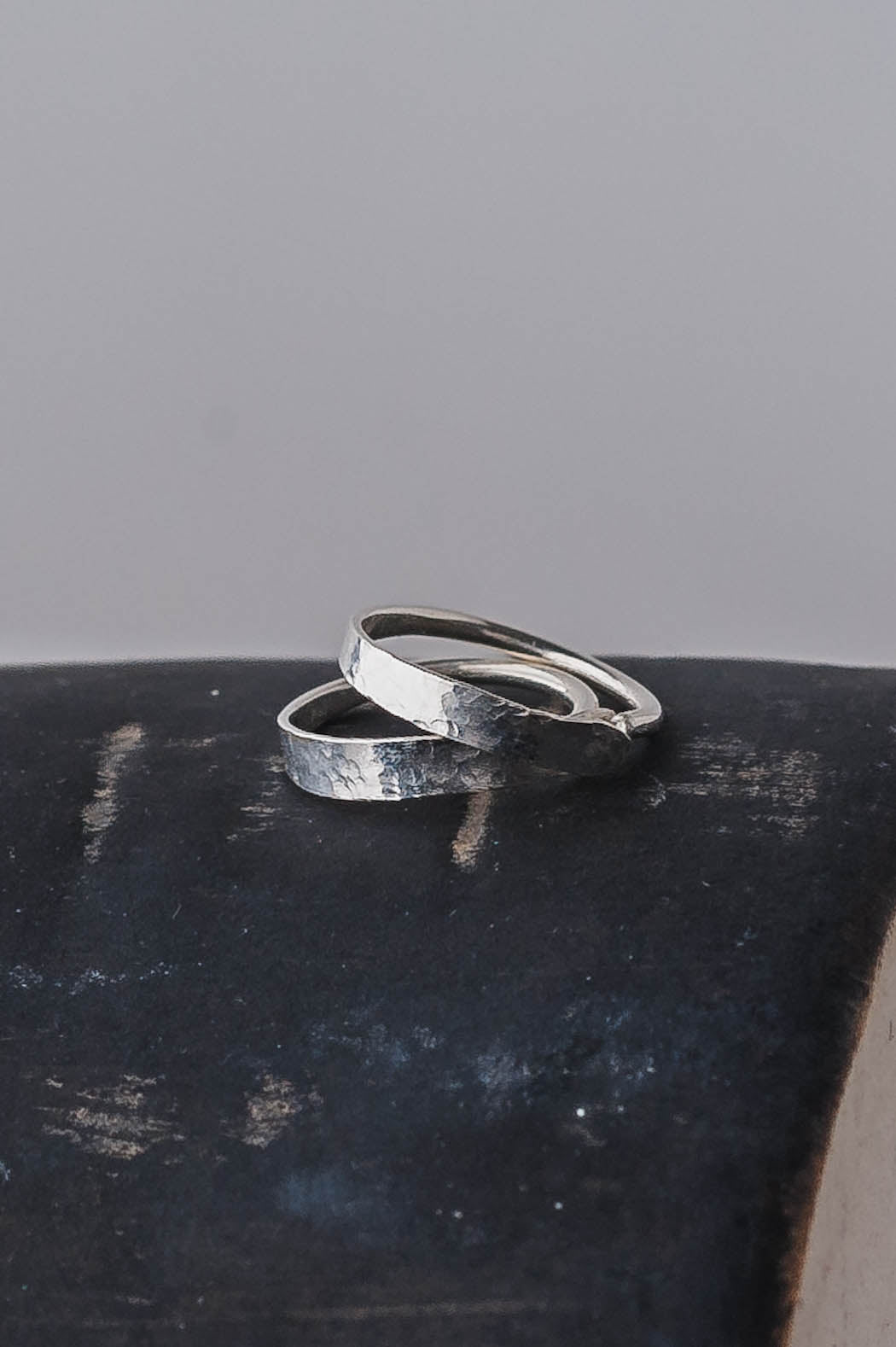 Maya | Forged Hoop Earrings | LoveGem Studio image 1