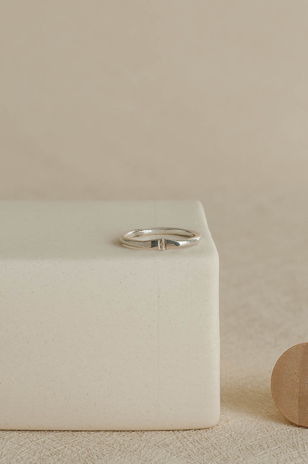 Rhea | Initial Sterling Silver Promise Ring | LoveGem Studio image 1