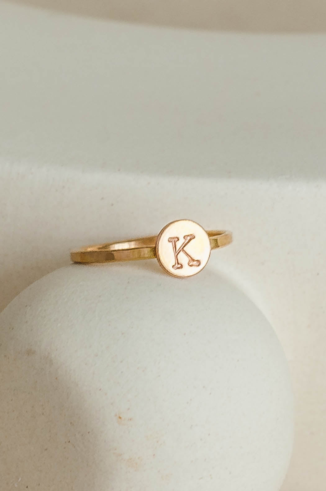 Ella | Initial Ring in 14k Gold Filled | LoveGem Studio image