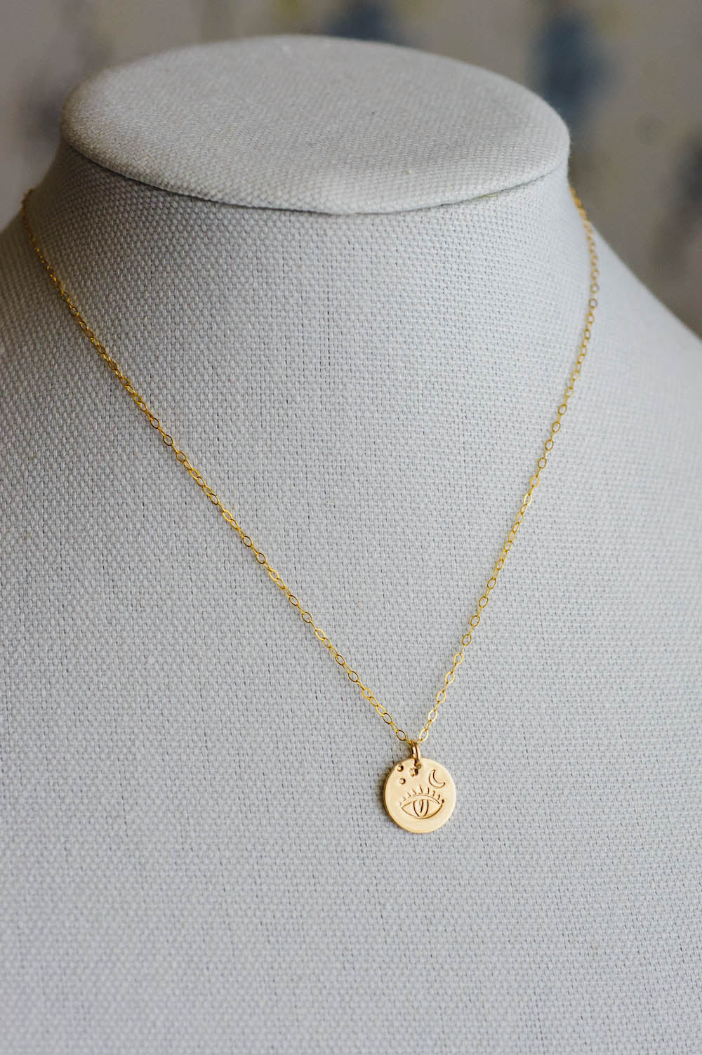 Evil Eye Charm Necklace | 14k Gold Filled | LoveGem Studio image 5