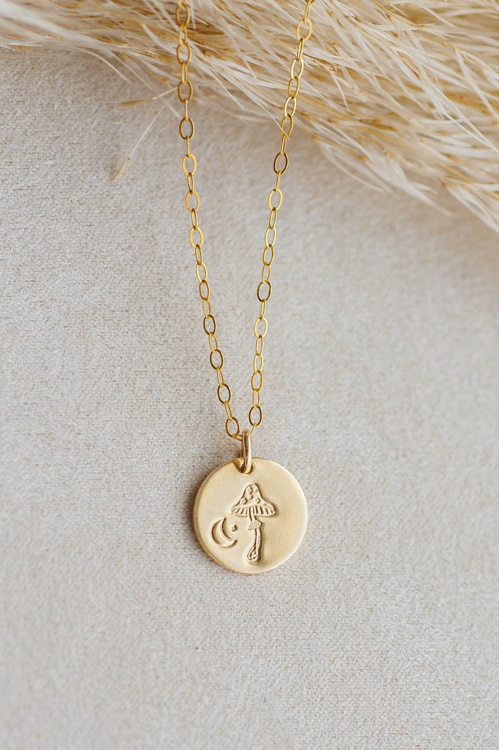 Mushroom Charm Necklace | 14k Gold Filled | LoveGem Studio image 2