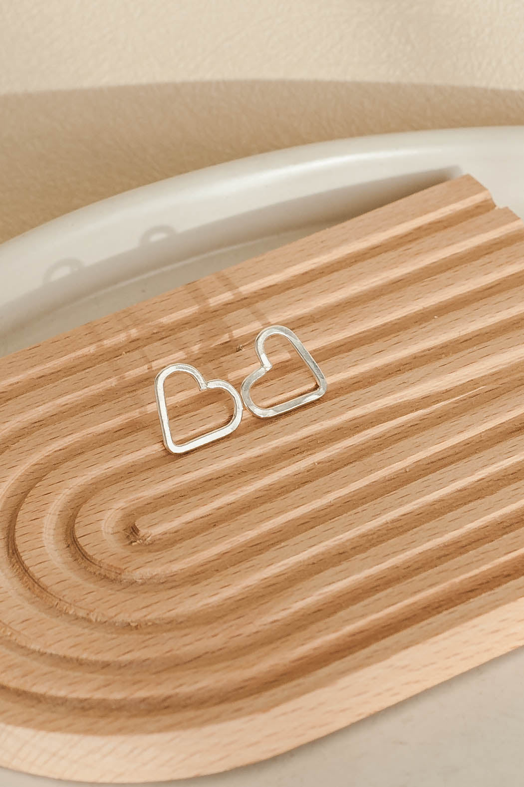 Amara | Heart Stud Earrings | LoveGem Studio image 5