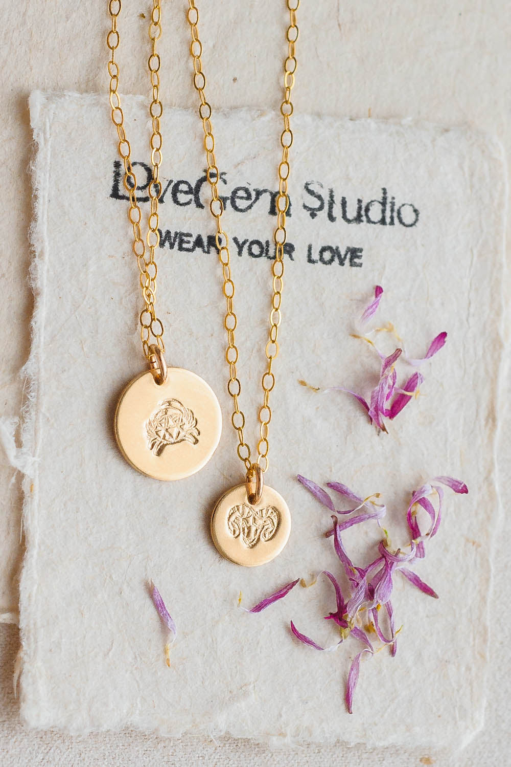 Zodiac Charm Necklace | 14k Gold Filled | LoveGem Studio image 1