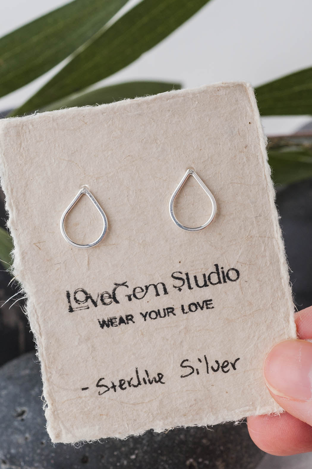 Nia | Teardrop Stud Earrings | LoveGem Studio image 6