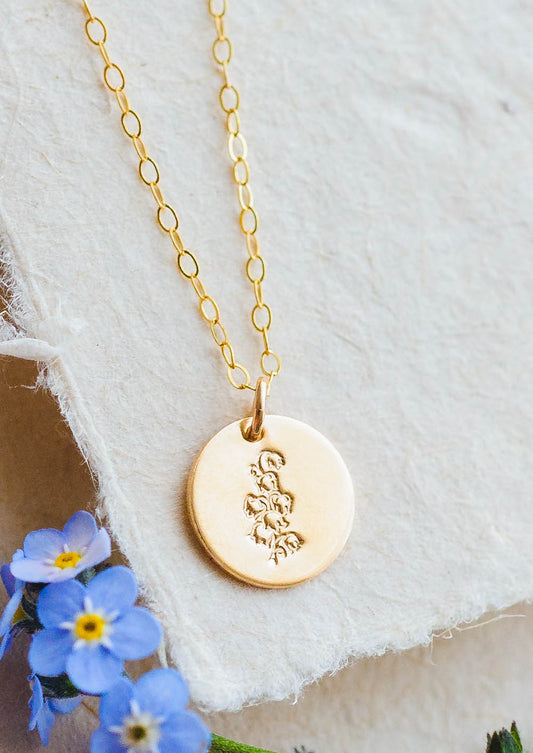 Lily of the Valley Charm Necklace | 14k Gold Filled | LoveGem Studio image 0