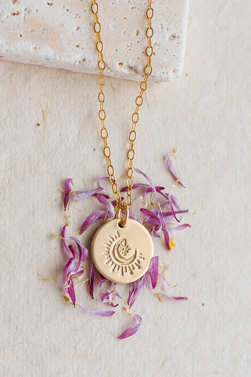 Moon-Star Charm Necklace | 14k Gold Filled | LoveGem Studio image 1