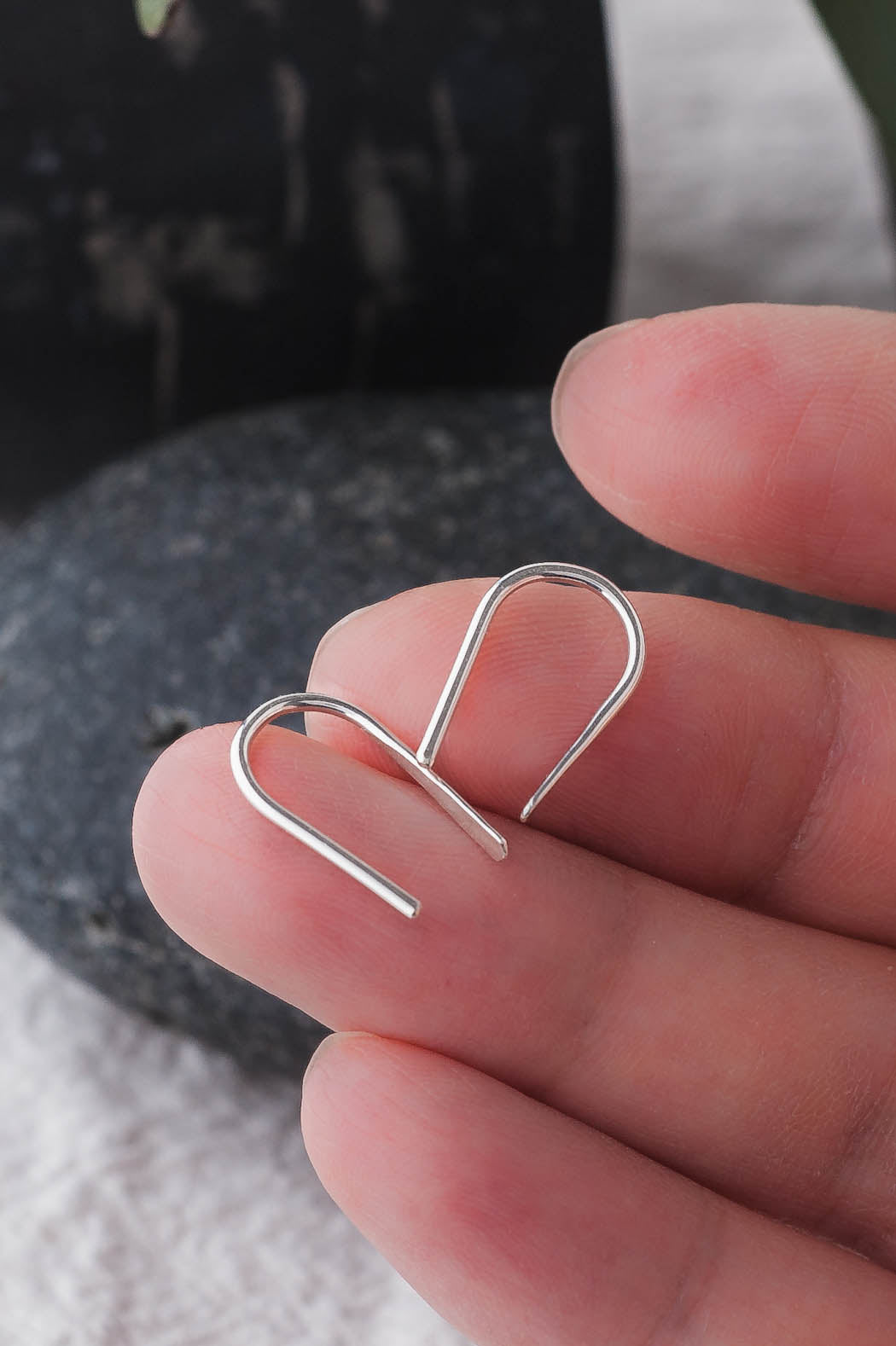 Emma | Forged Horseshoe Earrings | LoveGem Studio image 2