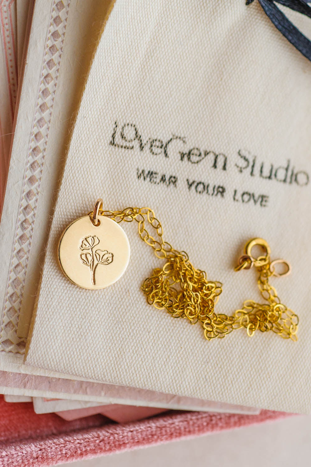 Ginkgo Leaf Charm Necklace | 14k Gold Filled | LoveGem Studio image 3