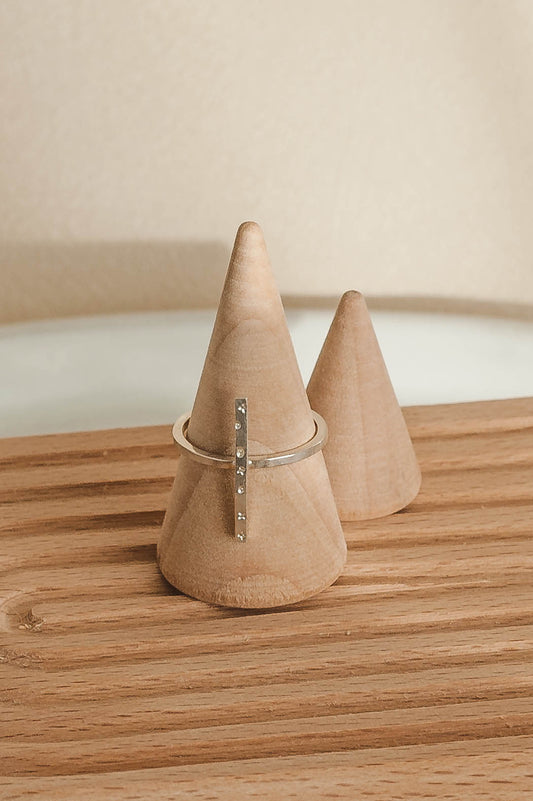 Zoe | Shooting-Star Bar Sterling Silver Ring | LoveGem Studio image 1