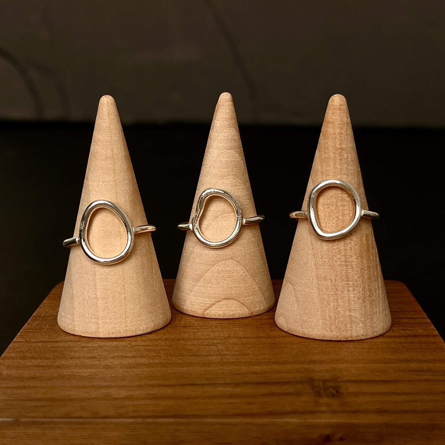 Artisan Fused Argentium Silver Ring – Unique Organic Shaped Jewelry