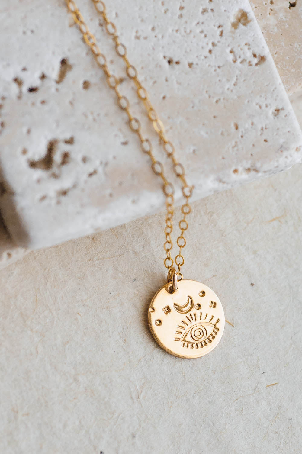 Evil Eye Charm Necklace | 14k Gold Filled | LoveGem Studio - 3, Charm Only image