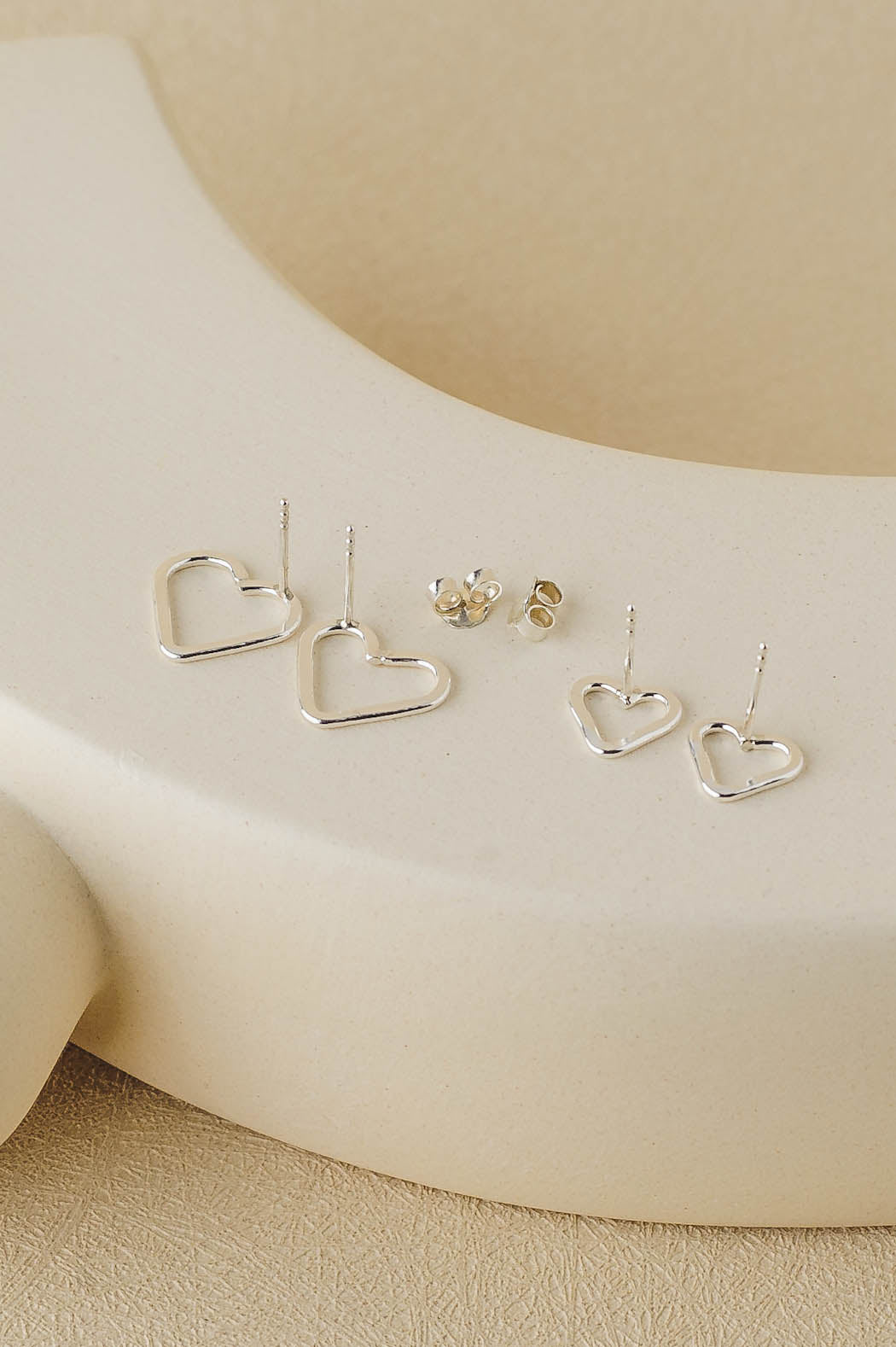 Amara | Heart Stud Earrings | LoveGem Studio image 3