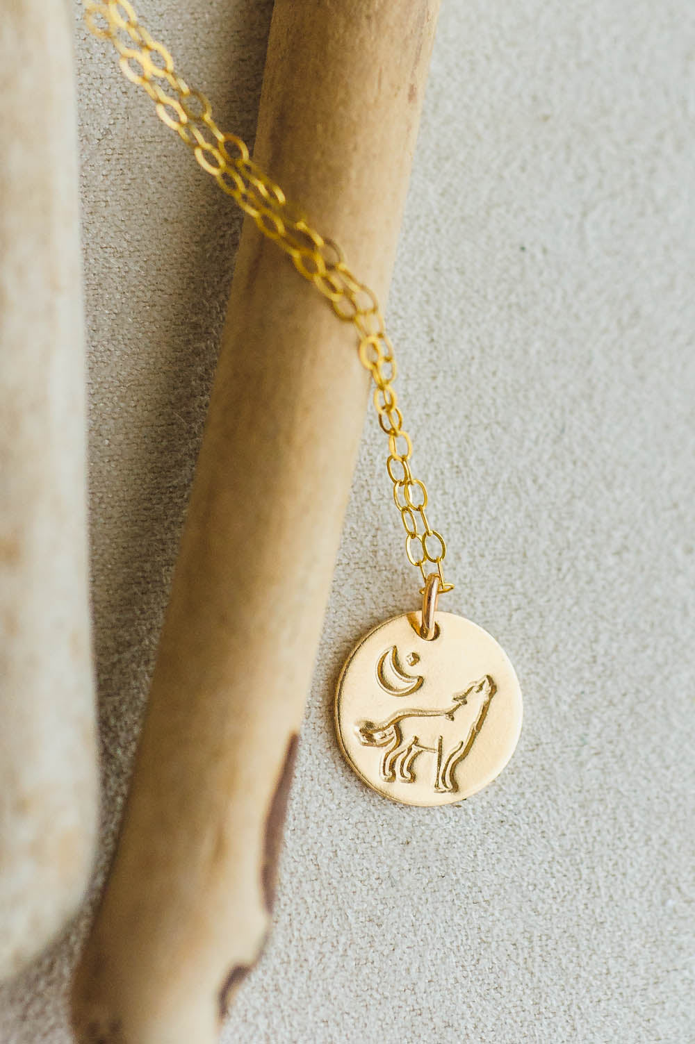 Wolf Charm Necklace | 14k Gold Filled | LoveGem Studio image 2