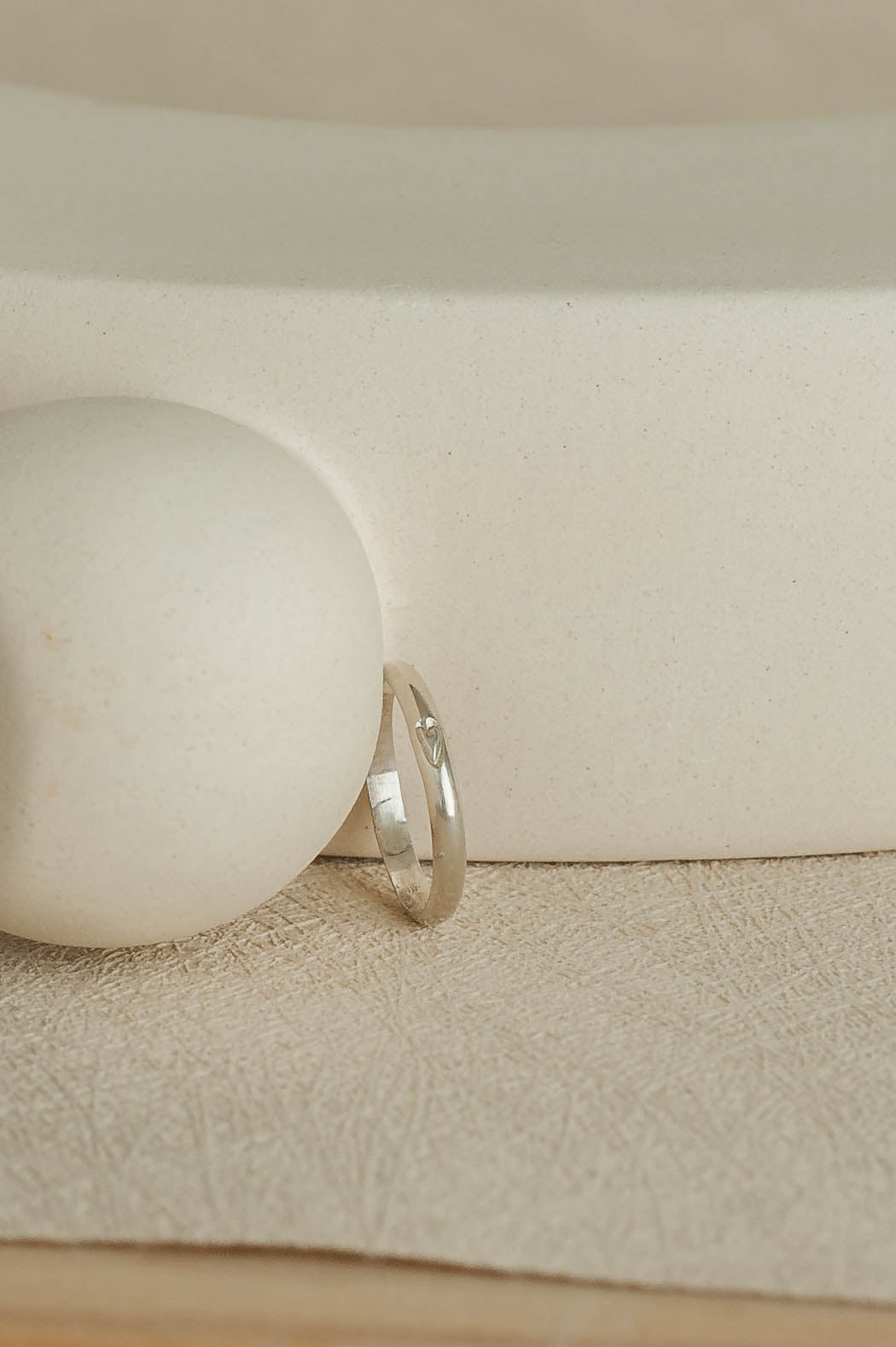 Grace | Heart Sterling Silver Promise Ring | LoveGem Studio image 2