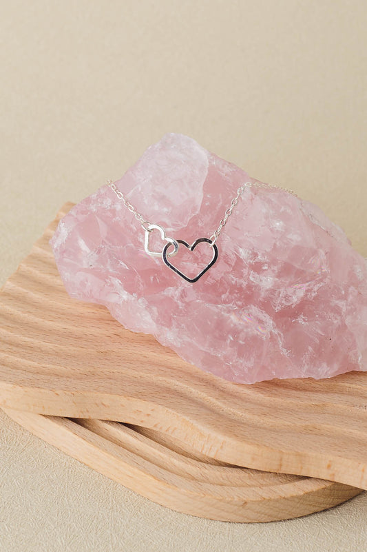 Infinity Hearts Sterling Silver Necklace – Intertwined Love Pendant by LoveGem Studio