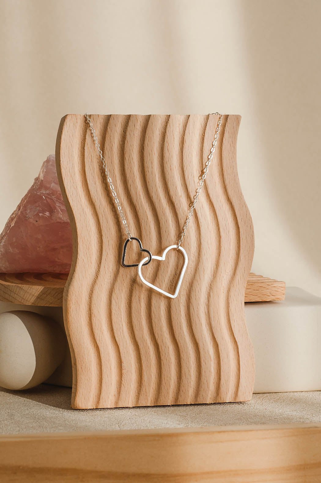 Infinity Hearts Sterling Silver Necklace – Intertwined Love Pendant by LoveGem Studio