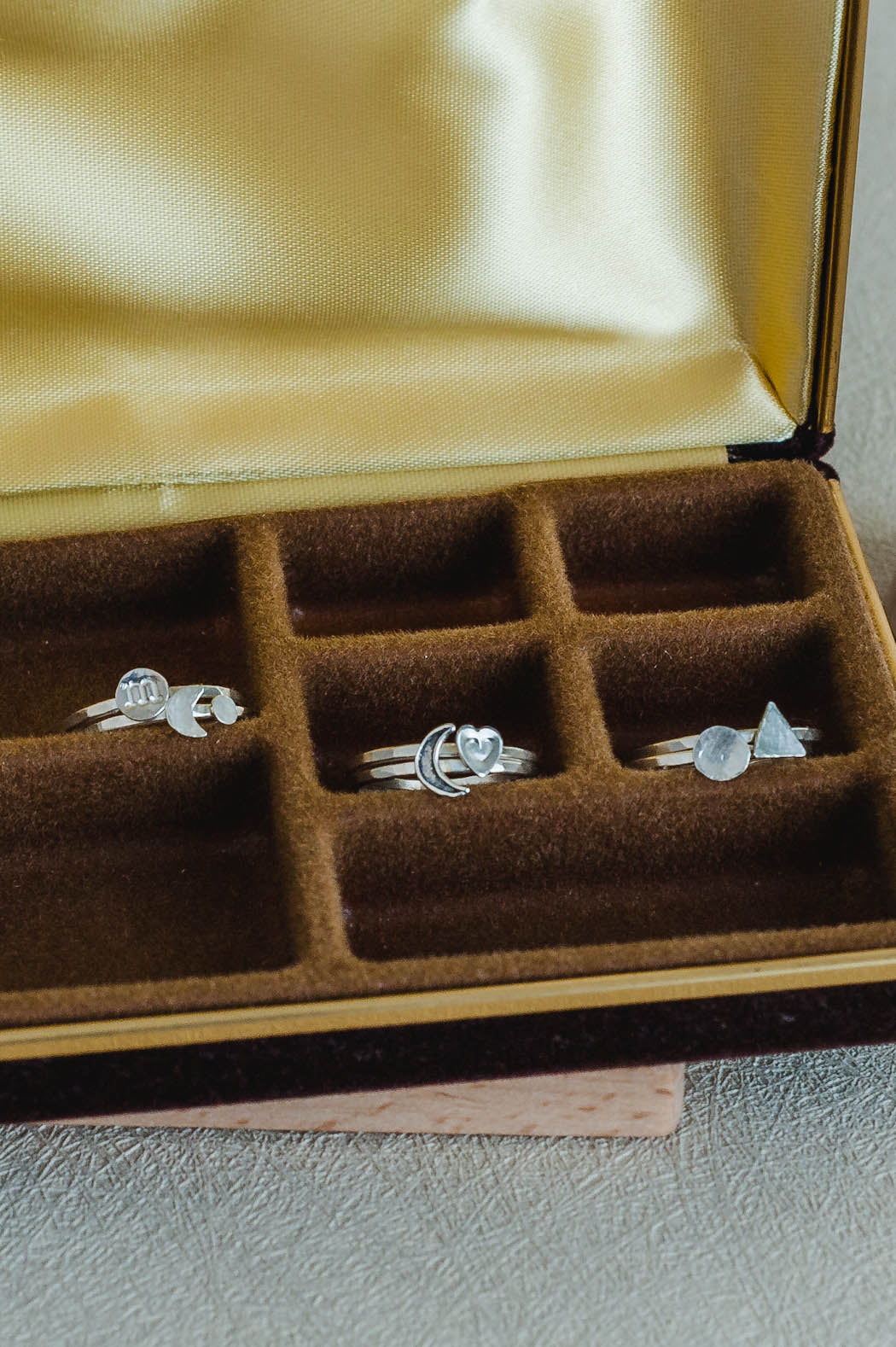 Oxidized Crescent Moon Sterling Silver Ring – Darkened Celestial Jewelry by LoveGem Studio