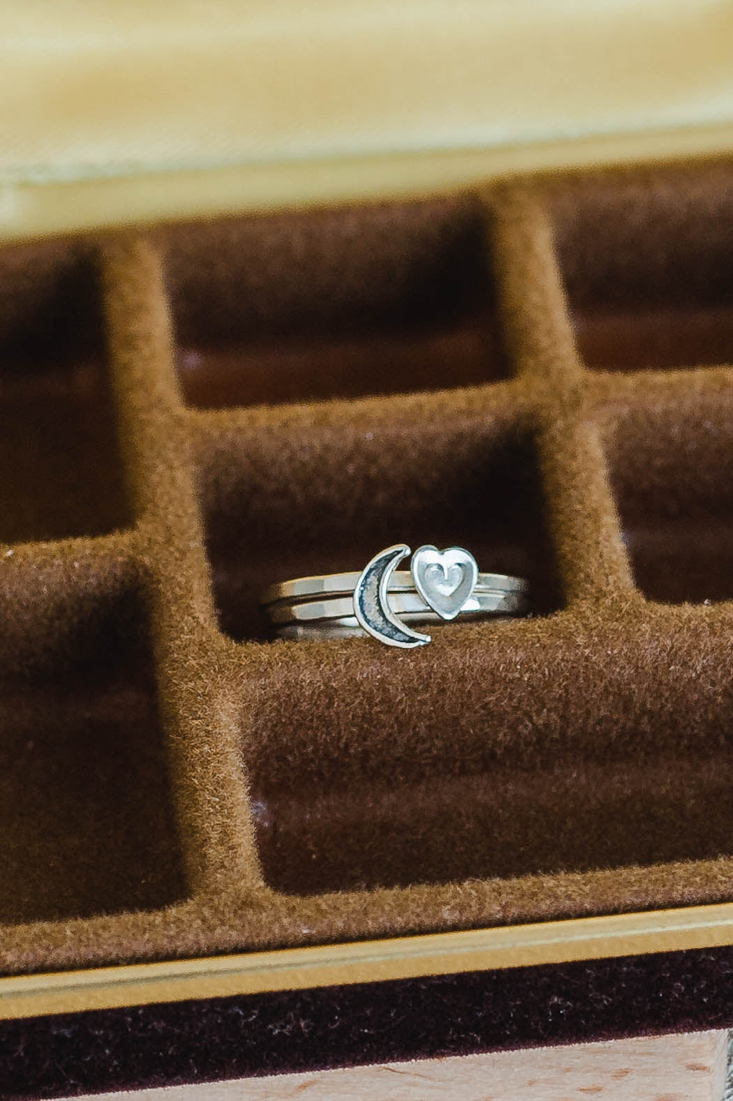 Oxidized Crescent Moon Sterling Silver Ring – Darkened Celestial Jewelry by LoveGem Studio