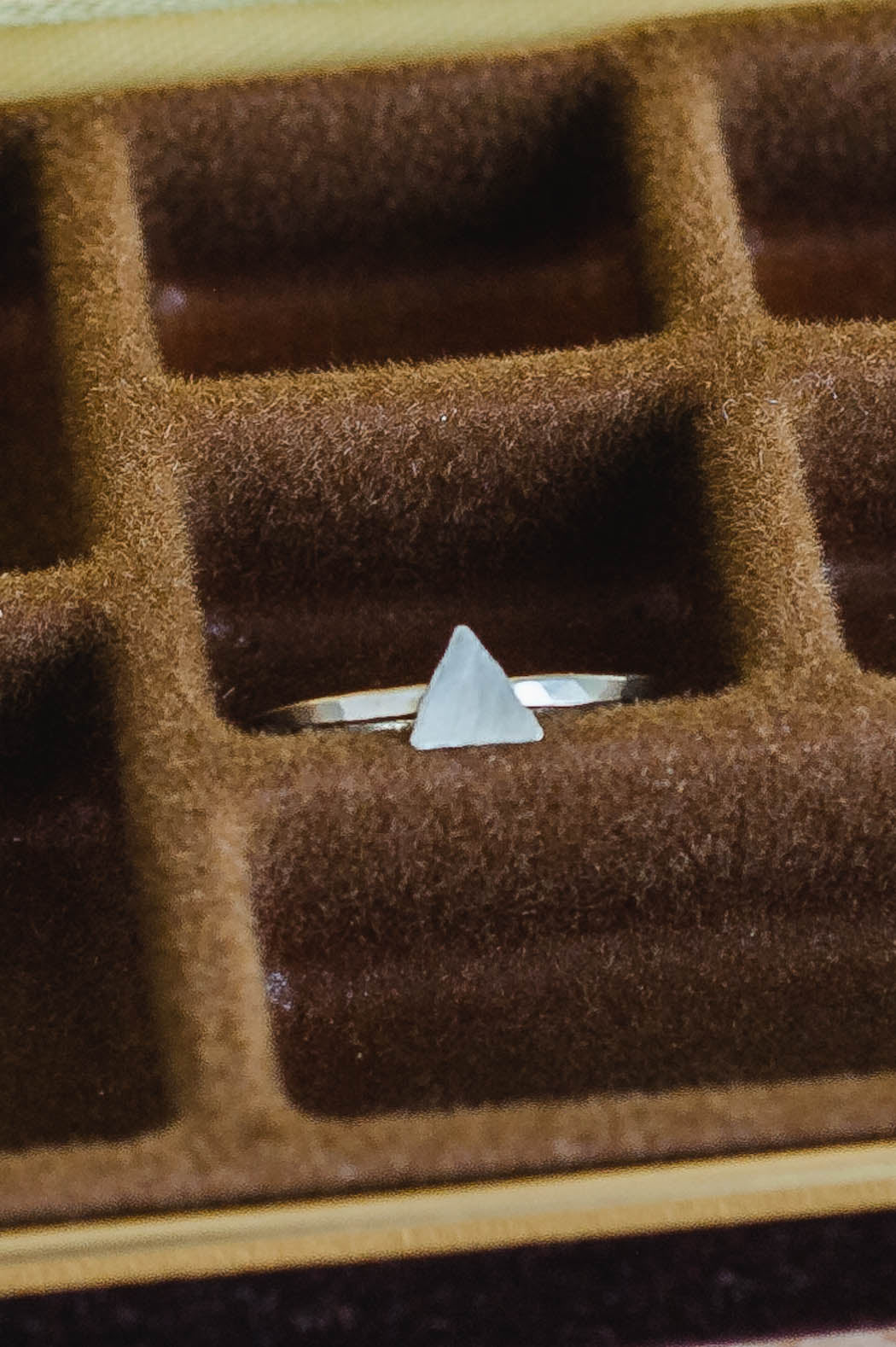 Hand-Forged Sterling Silver Stackable Triangle Ring – Textured Band Minimalist Jewelry by LoveGem Studio