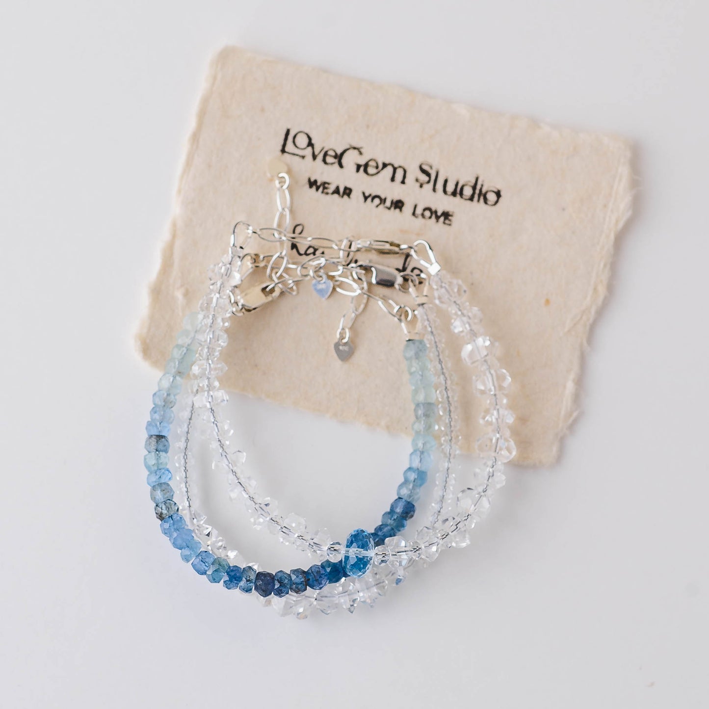 Ombré Aquamarine Bracelet – Blue Ocean-Inspired Jewelry by LoveGem Studio
