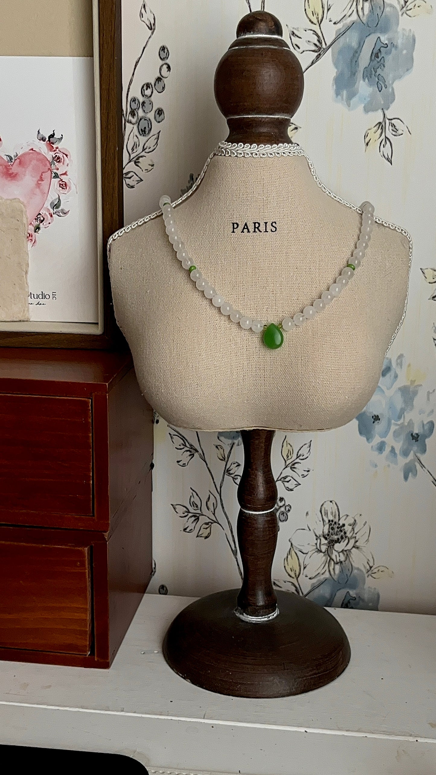 Handmade Green Jade & Turquoise Necklace – Abundance and Protection Gemstone Jewelry by LoveGem Studio