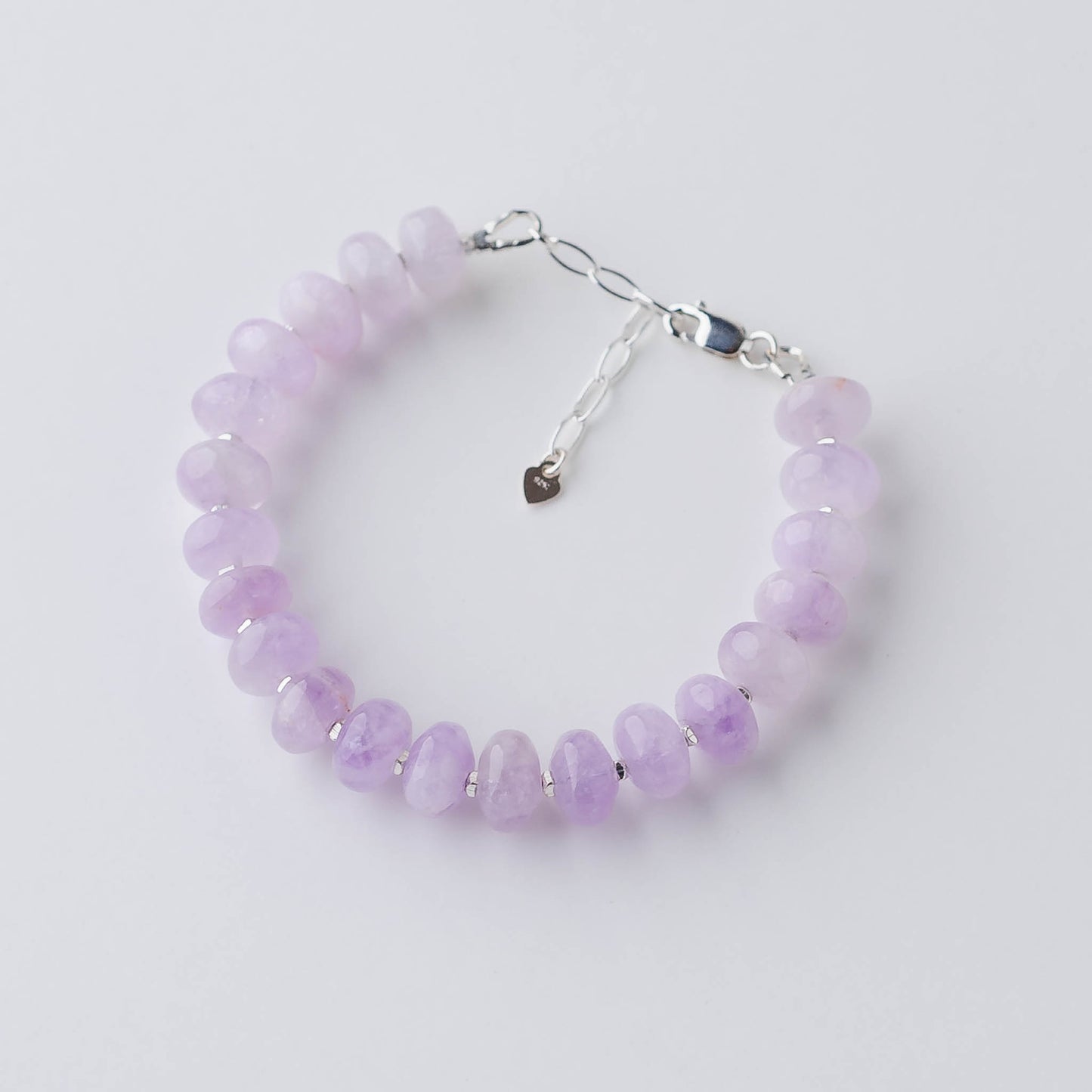 Handmade Lavender Jade Bracelet – Sterling Silver Adjustable Aura Cleanser by LoveGem Studio