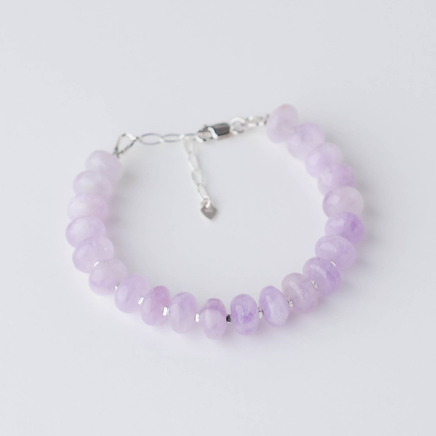 Handmade Lavender Jade Bracelet – Sterling Silver Adjustable Aura Cleanser by LoveGem Studio