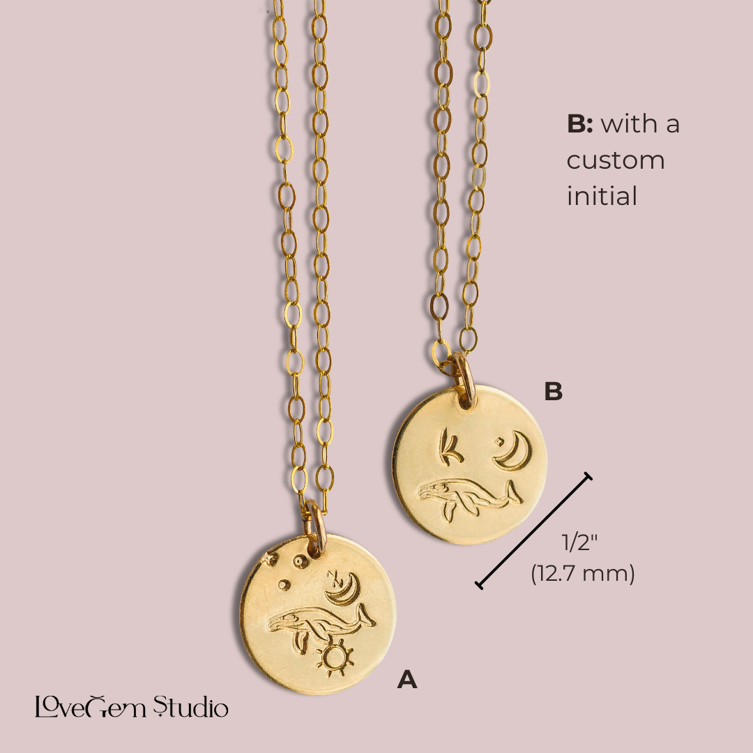 Whale Charm Necklace | 14k Gold Filled | LoveGem Studio image 3
