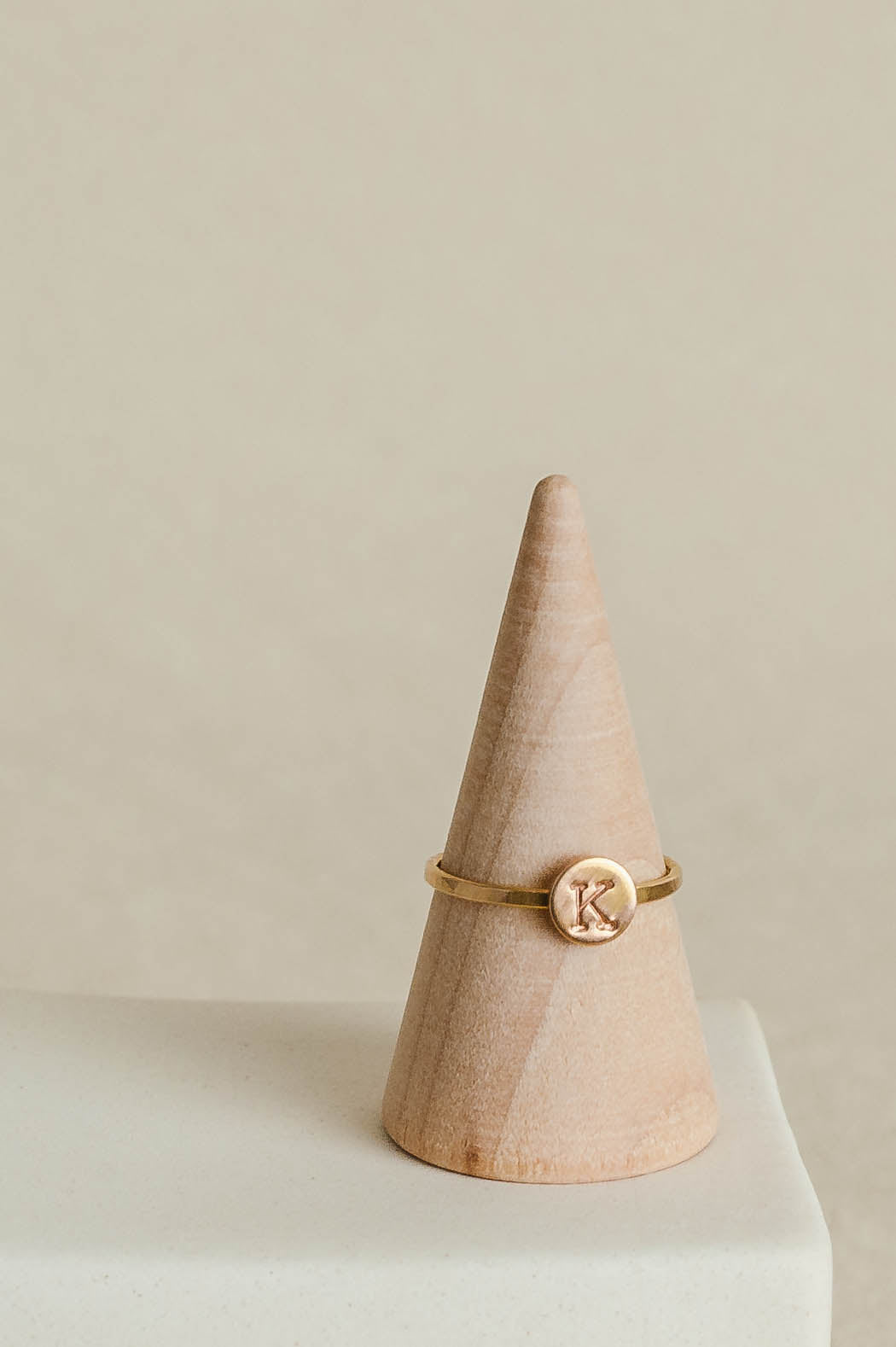 Ella | Initial Ring in 14k Gold Filled | LoveGem Studio image 1
