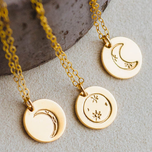 Moon Phase Charm Necklace | 14k Gold Filled | LoveGem Studio image 0