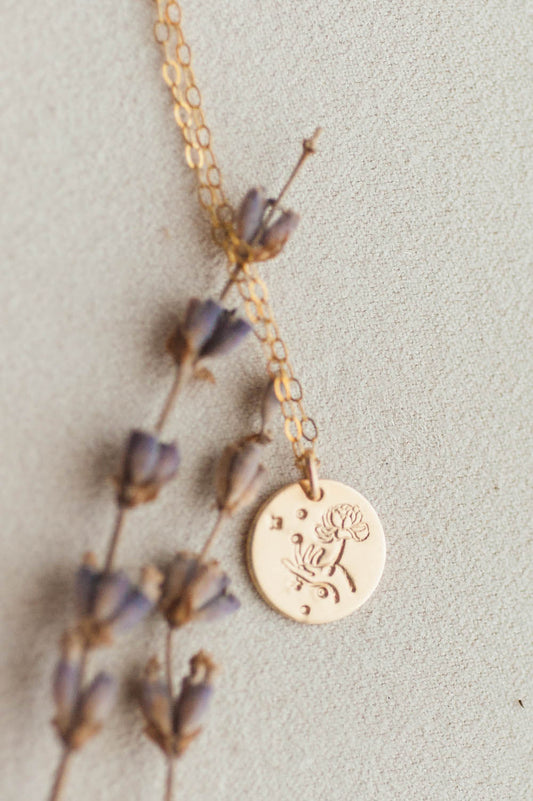 Self-Love Flower Charm Necklace | 14k Gold Filled | LoveGem Studio image 1