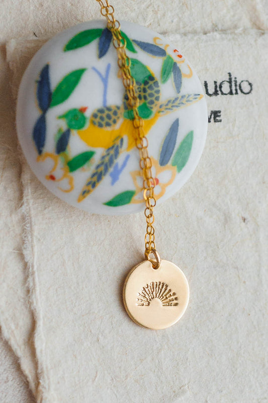 Sun Charm Necklace | 14k Gold Filled | LoveGem Studio image 1