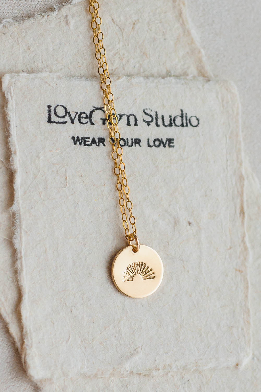Sun Charm Necklace | 14k Gold Filled | LoveGem Studio image 3