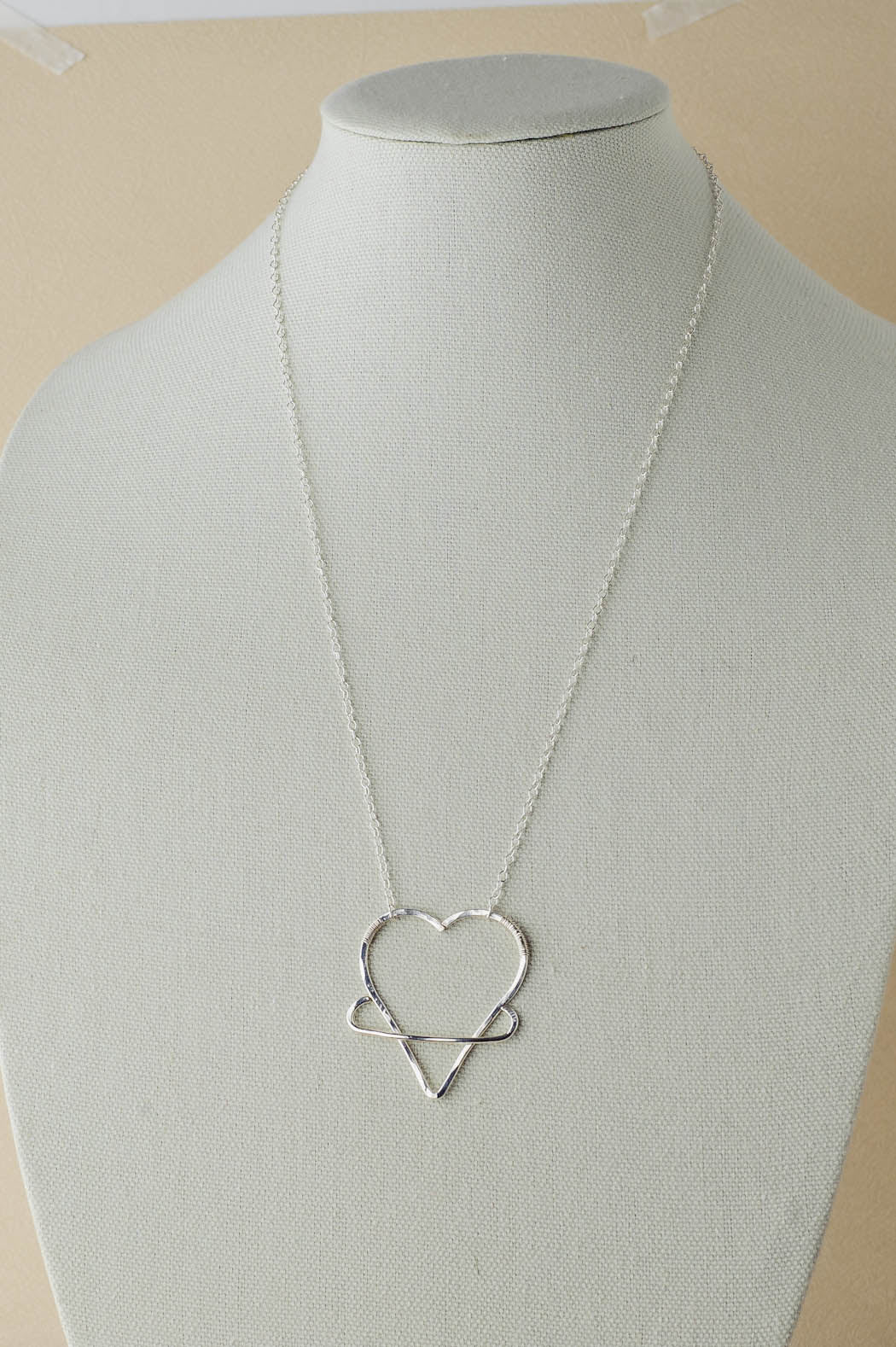Elora | Large Heart Planet Sterling Silver Necklace | LoveGem Studio image 4