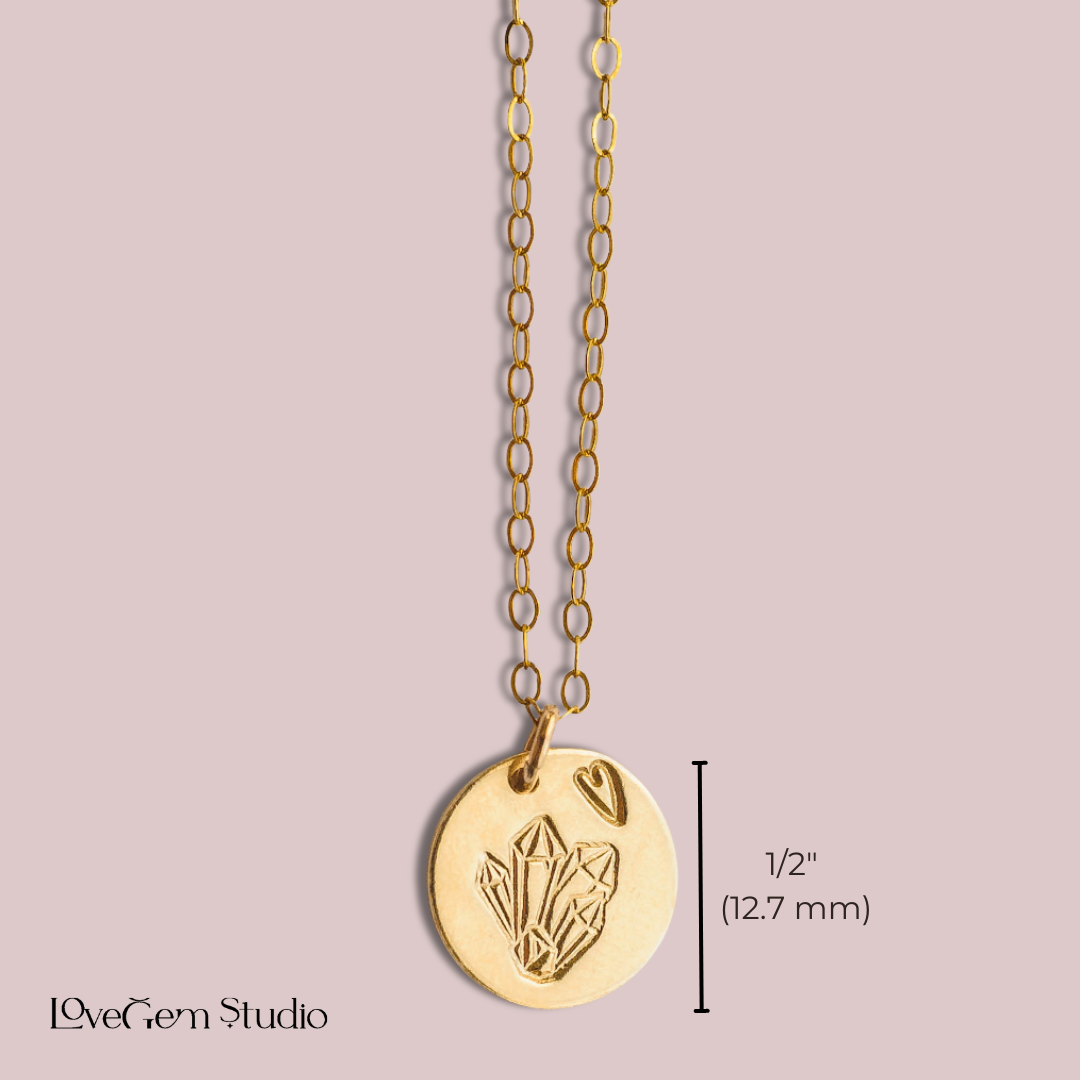 Crystal Heart Charm Necklace | 14k Gold Filled | LoveGem Studio image 3