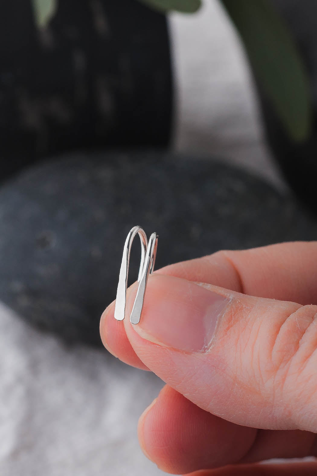 Emma | Forged Horseshoe Earrings | LoveGem Studio image 1