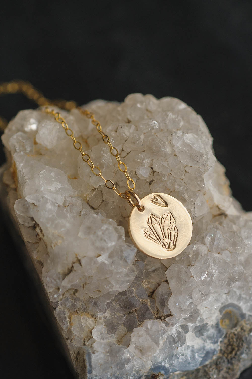 Crystal Heart Charm Necklace | 14k Gold Filled | LoveGem Studio image 2