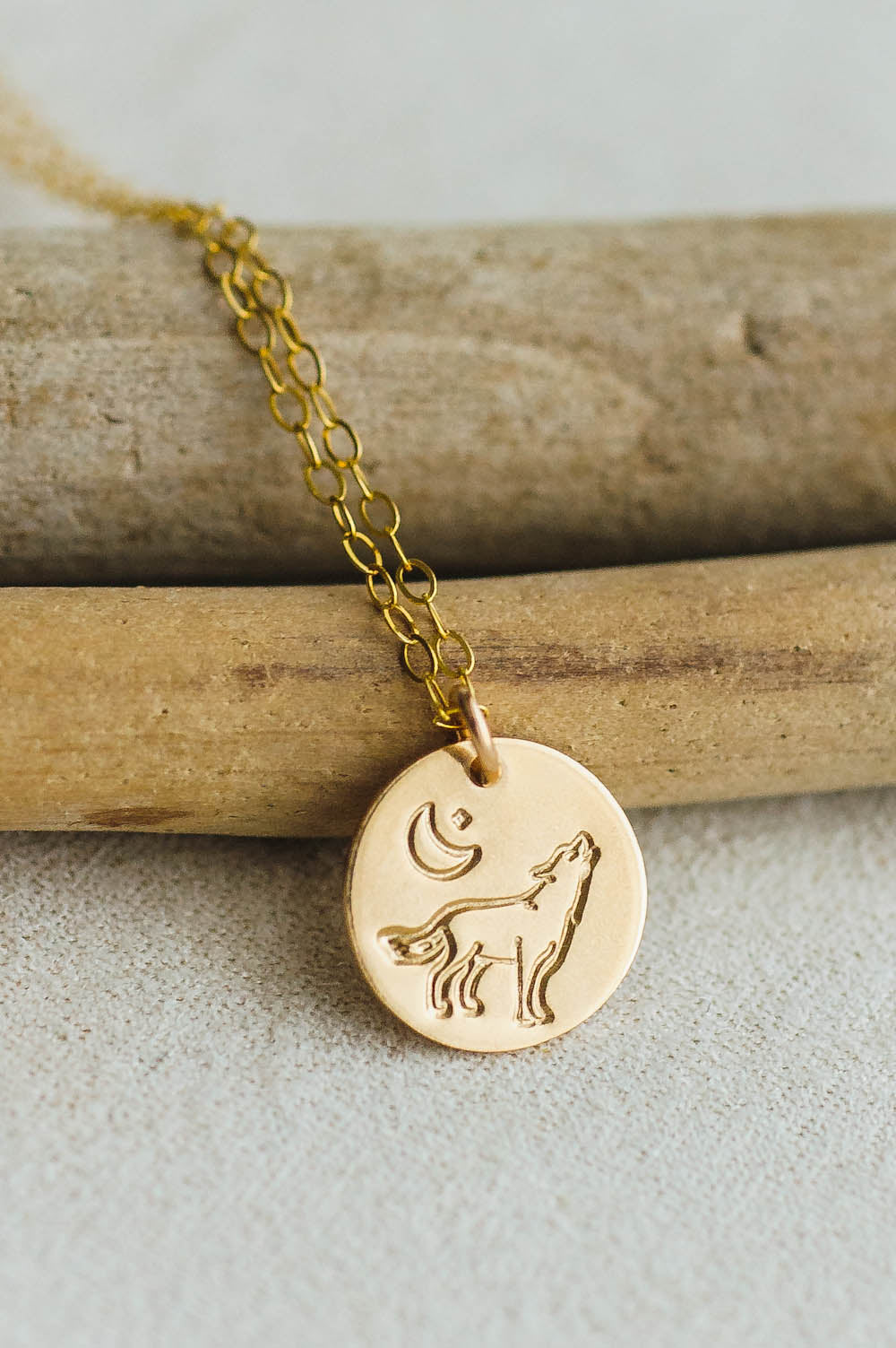 Wolf Charm Necklace | 14k Gold Filled | LoveGem Studio image 0