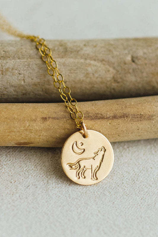 Wolf Charm Necklace | 14k Gold Filled | LoveGem Studio image 0
